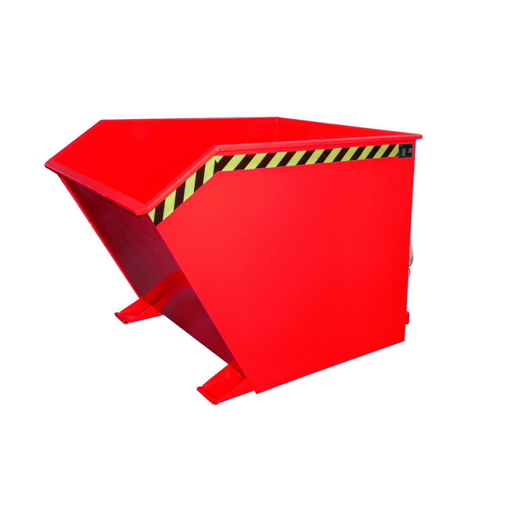 Produktabbildung Nr. 1: Bauer® Benne basculante, construction basse, peint, volume 1,5 m³, RAL 3000 rouge feu