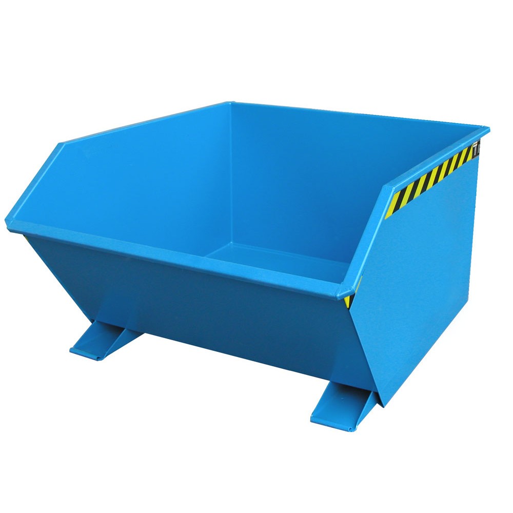 Illustration du produit: Bauer® Benne basculante, construction basse, peint, volume 1 m³, RAL 5012 bleu clair