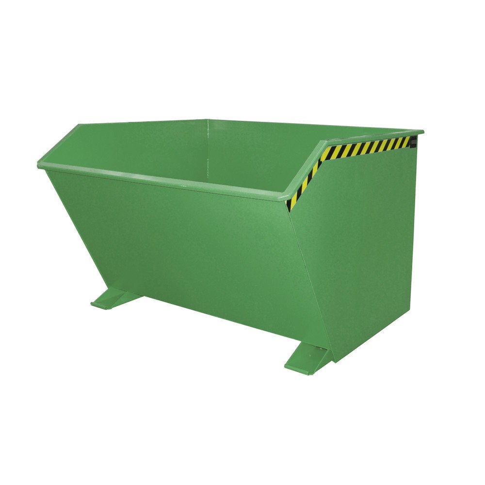 Illustration du produit: Bauer® Benne basculante, construction basse, peint, volume 2 m³, RAL 6011 vert réséda