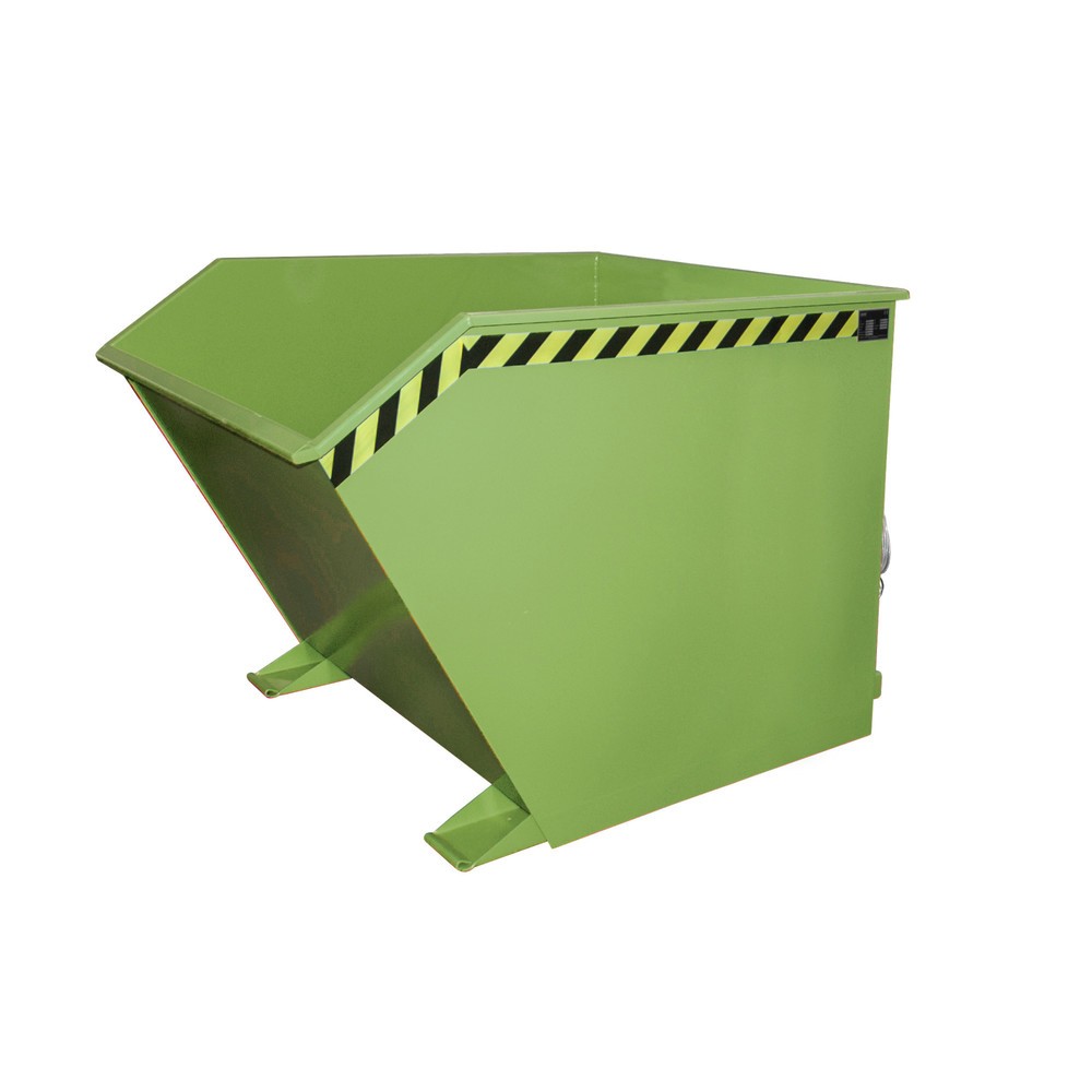 Produktabbildung Nr. 1: Bauer® Benne basculante, construction basse, peint, volume 1,5 m³, RAL 6011 vert réséda