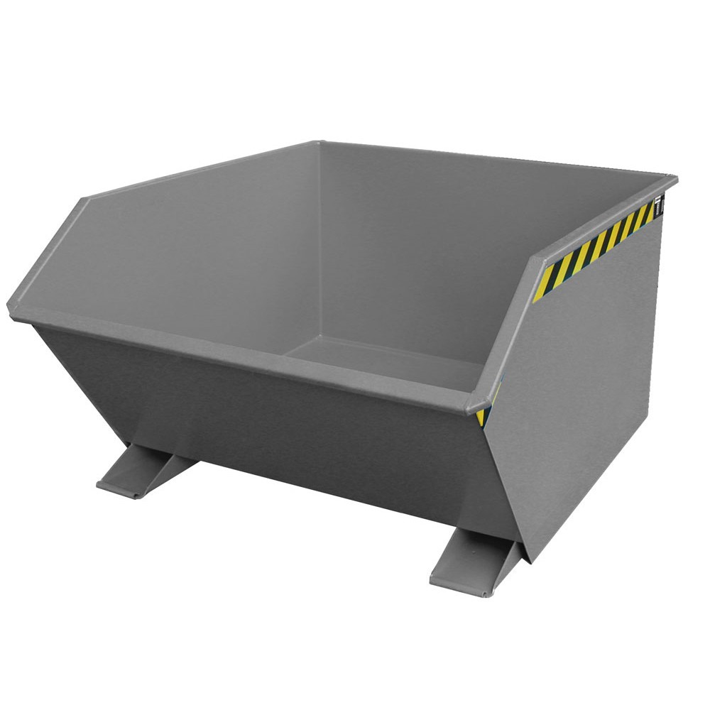 Illustration du produit: Bauer® Benne basculante, construction basse, peint, volume 1 m³, RAL 7005 gris souris