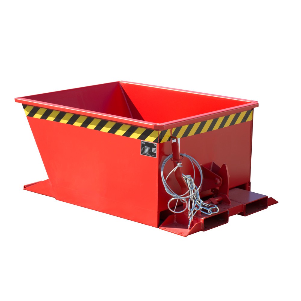Illustration du produit: Bauer® Bennes basculantes pour trains de remorques, peintes, volume 0,3 m³, RAL 3000 rouge feu