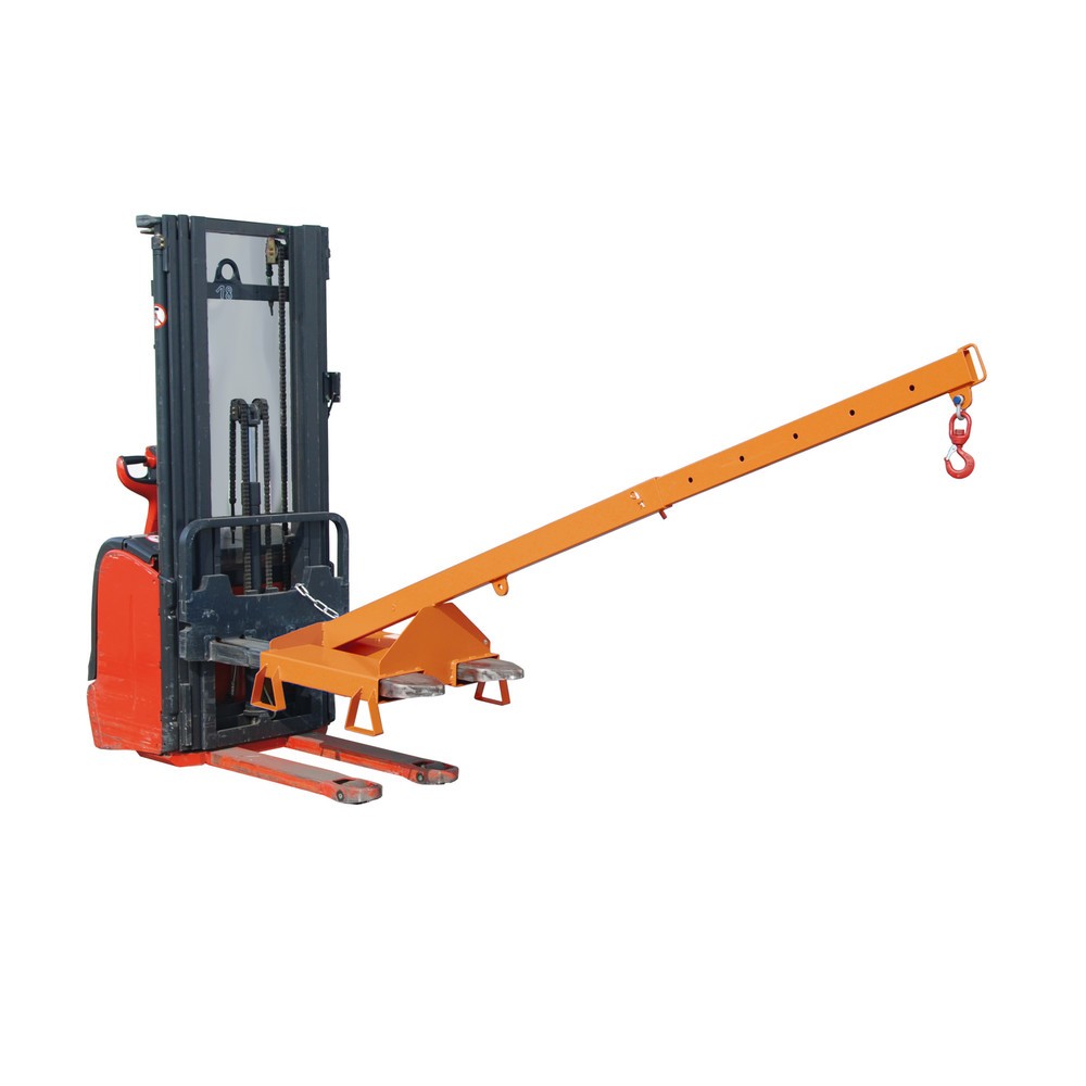 Produktabbildung Nr. 4: Bauer® Bras de charge modèle 3, télescopique, 2 positions de crochet, longueur de base 1 600 mm, capacité de charge 1 000 kg, orangé jaune