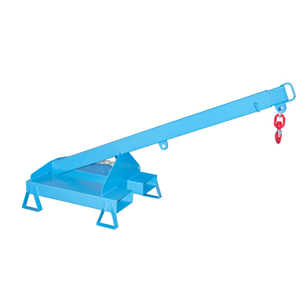 Produktabbildung Nr. 2: Bauer® Bras de charge modèle 3, télescopique, 2 positions de crochet, longueur de base 1 600 mm, capacité de charge 1 000 kg, bleu clair