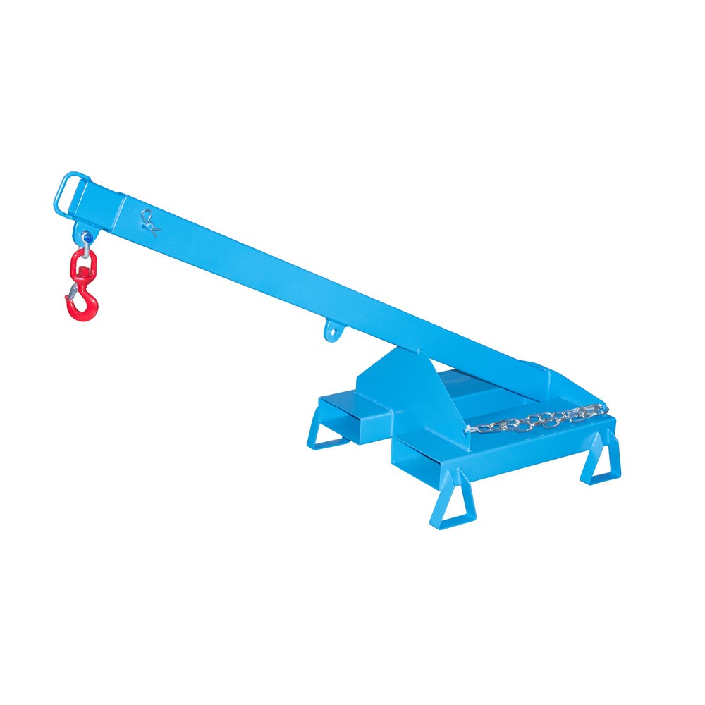 Produktabbildung Nr. 3: Bauer® Bras de charge modèle 3, télescopique, 2 positions de crochet, longueur de base 1 600 mm, capacité de charge 1 000 kg, bleu clair