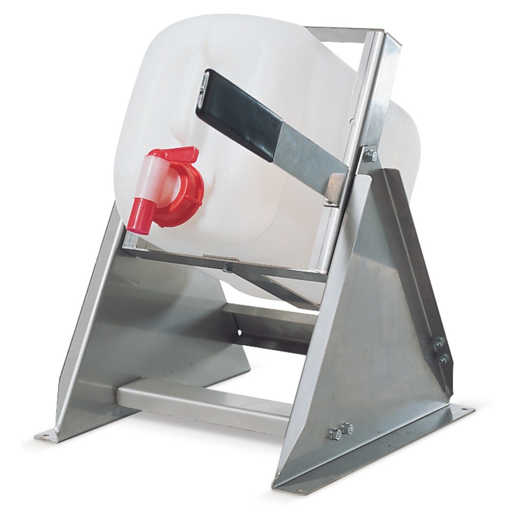 Produktabbildung Nr. 2: Chevalet de remplissage avec manche de basculement, pour bidons de 10 litres, acier inoxydable