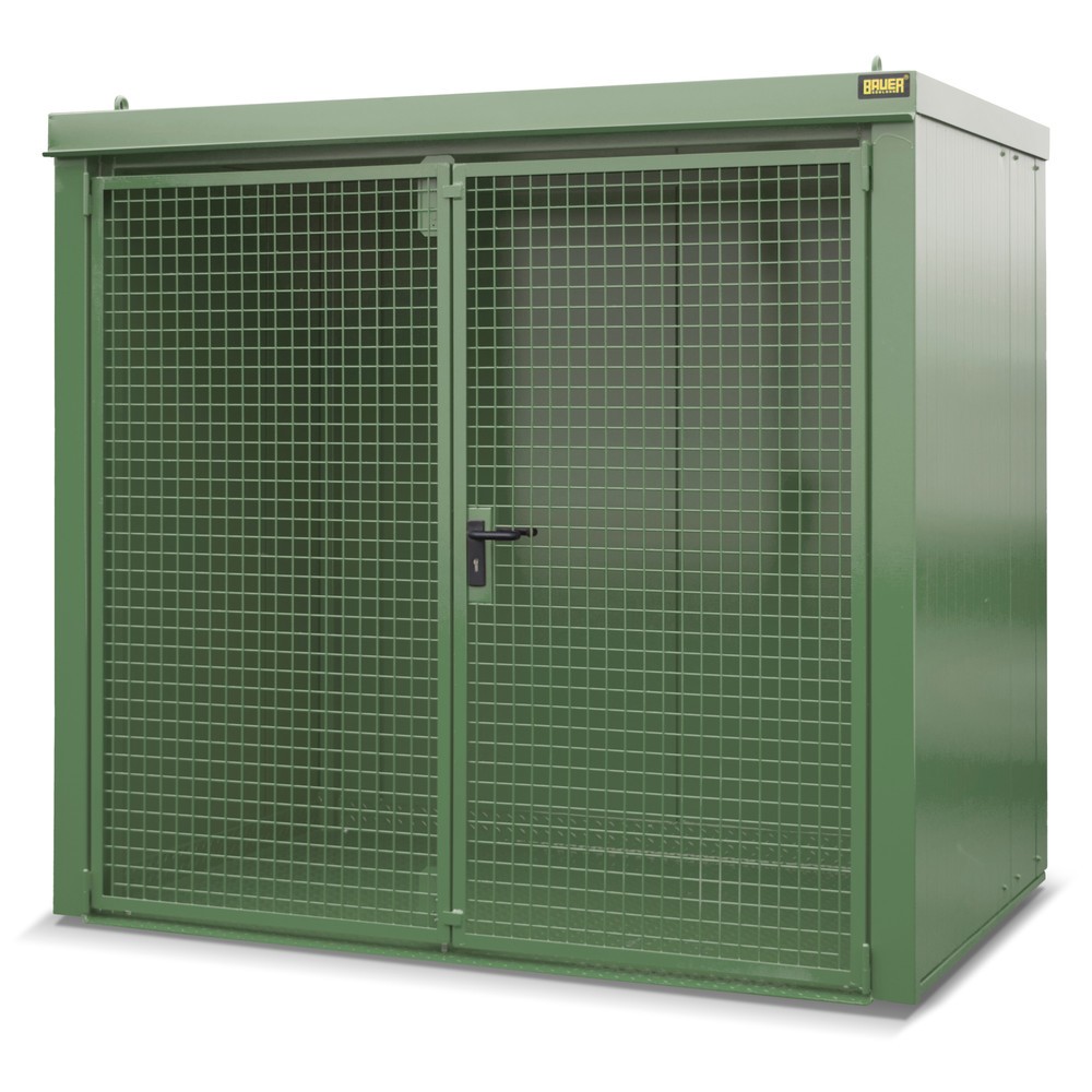 Illustration du produit: Bauer® Conteneur de stockage pour bouteilles de gaz GFC-B, ininflammable, pour max. 45 bouteilles, vert réséda