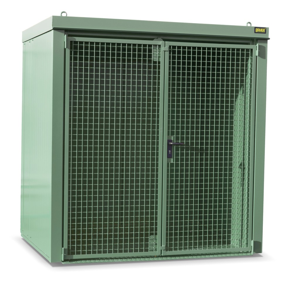 Illustration du produit: Bauer® Conteneur de stockage pour bouteilles de gaz GFC-B, ininflammable, pour max. 35 bouteilles, vert réséda