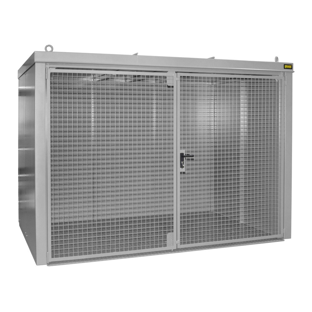 Illustration du produit: Bauer® Conteneur de stockage pour bouteilles de gaz GFC-B, ininflammable, pour max. 96 bouteilles, gris souris