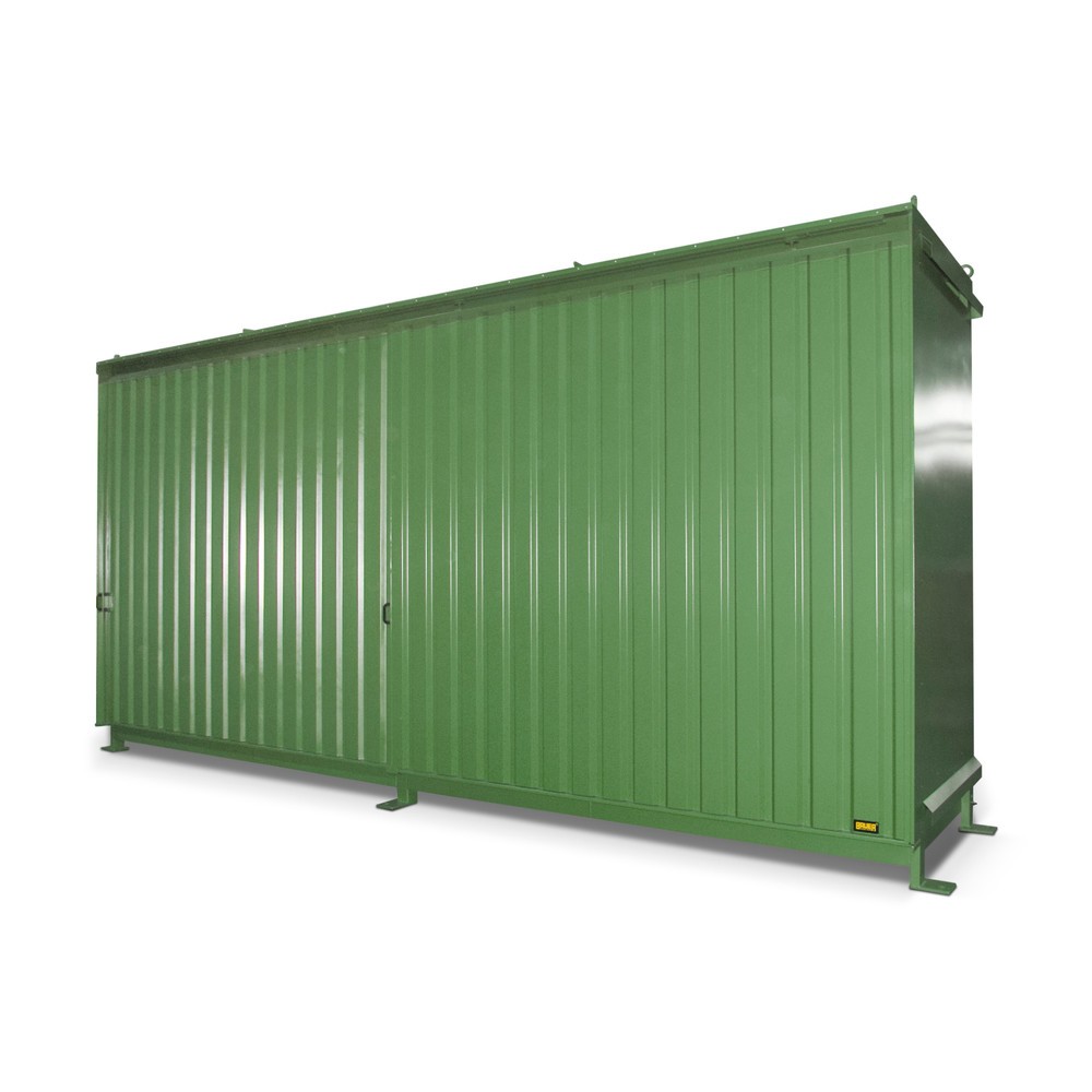 Produktabbildung Nr. 1: Bauer® Conteneur à étagère pour 12x KTC/IBC, 2 niveaux, 2 portes coulissantes, vert réséda