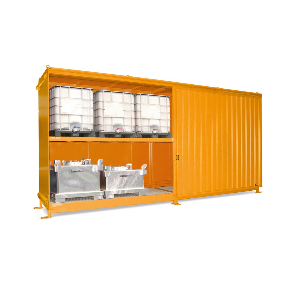 Produktabbildung Nr. 2: Bauer® Conteneur à étagère pour 12x KTC/IBC, 2 niveaux, 2 portes coulissantes, gris souris