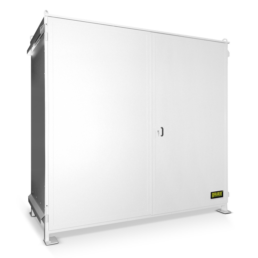 Illustration du produit: Bauer® Conteneur à étagère pour 6x EP / 4x CP3, 2 niveaux, 2 portes battantes, gris blanc
