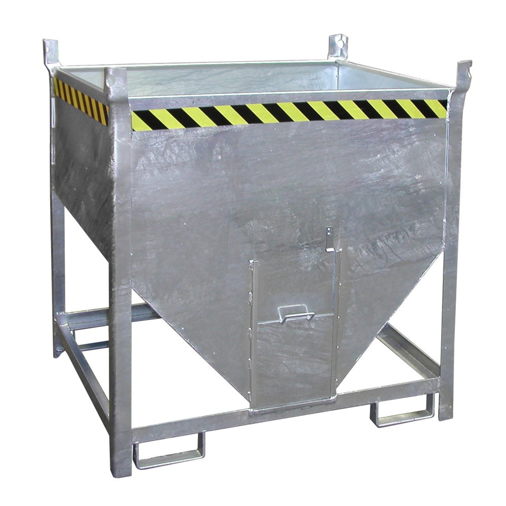 Produktabbildung Nr. 1: Bauer® Conteneur silo à fermeture coulissante, galvanisé, capacité de charge 1 000 kg, volume 0,75 m³