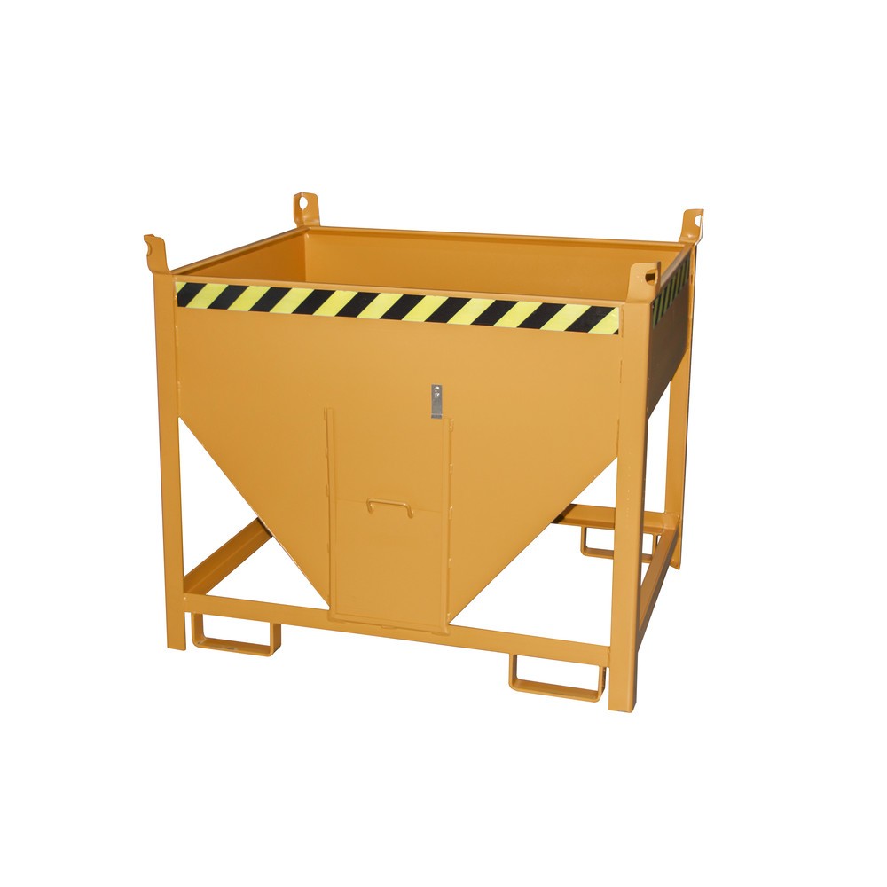 Produktabbildung Nr. 1: Bauer® Conteneur silo avec fermeture coulissante, peint, volume 0,5 m³, RAL 2000 orangé jaune