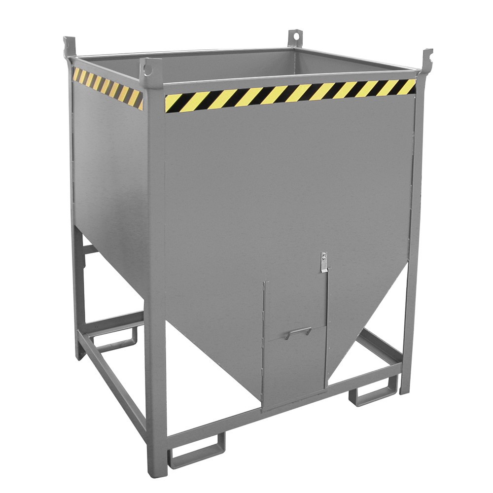 Produktabbildung Nr. 1: Bauer® Conteneur silo avec fermeture coulissante, peint, volume 1 m³, RAL 7005 gris souris
