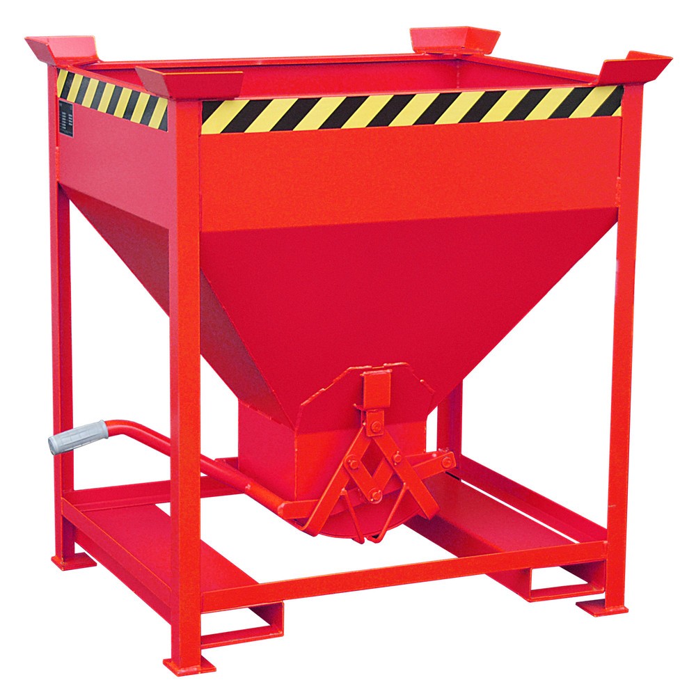 Produktabbildung Nr. 1: Bauer® Silo avec fermeture en ciseaux + entrées de fourche, peint, volume 0,375 m², RAL 3000 rouge feu