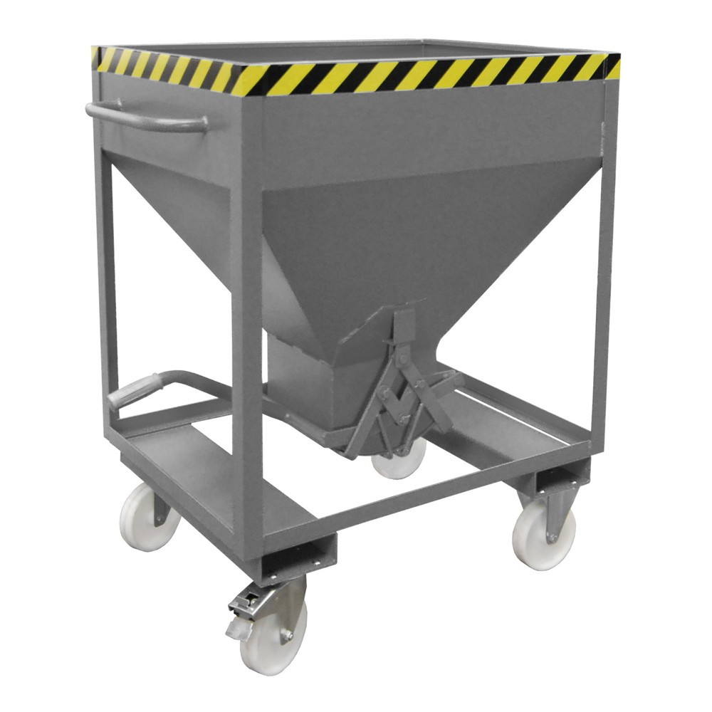 Produktabbildung Nr. 1: Bauer® Silo avec fermeture en ciseaux, entrées de fourche + roulettes, peint, volume 0,375 m², RAL 7005 gris souris