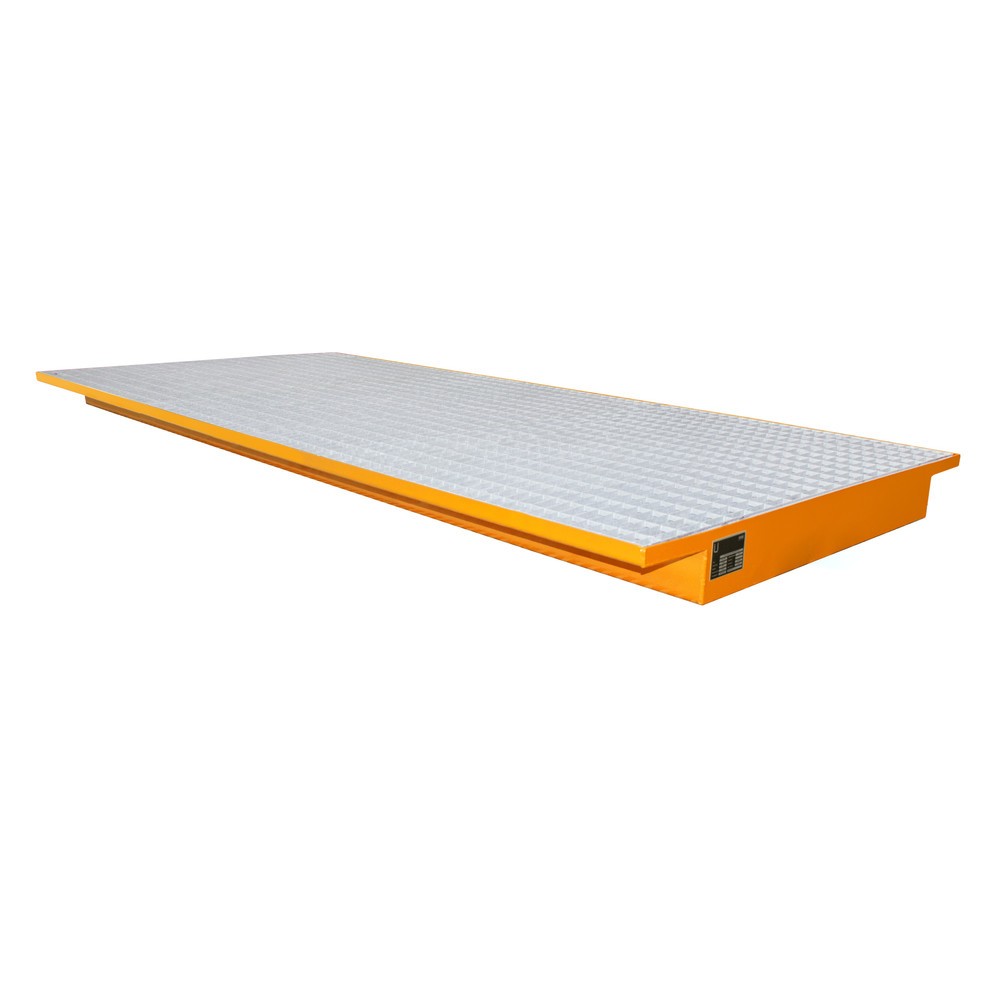 Produktabbildung Nr. 2: Bauer® Cuve à suspendre en acier, avec caillebotis, pour longueur de support 2 700 mm, orangé jaune