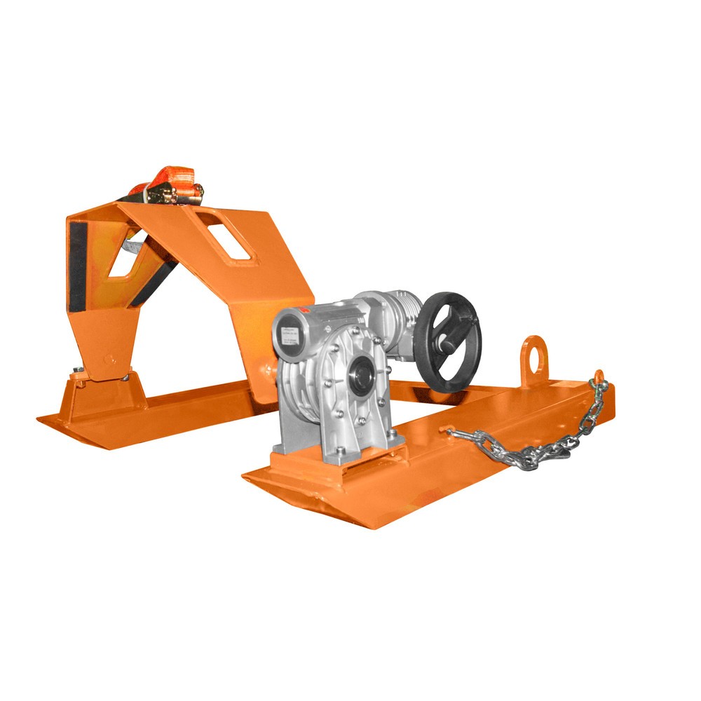 Produktabbildung Nr. 2: Bauer® Dispositif bascule-fût, capacité de charge 300 kg, pour fût de Ø 350-600 mm, manivelle, RAL 2000 orangé jaune