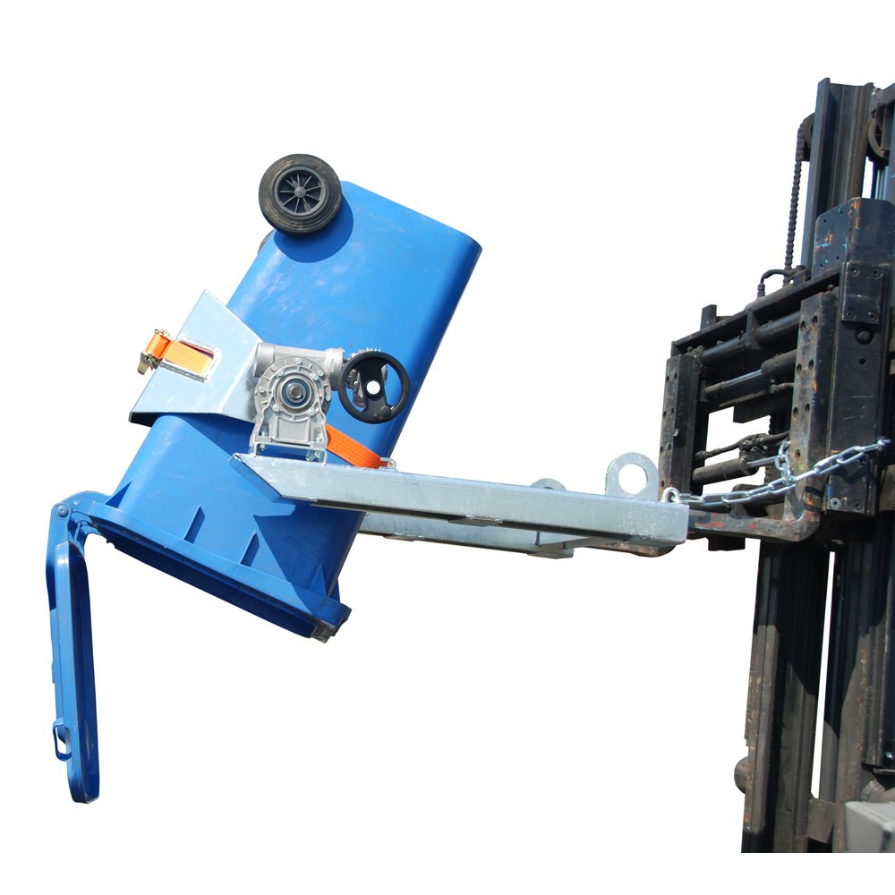 Produktabbildung Nr. 2: Bauer® Dispositif bascule-fût, capacité de charge 300 kg, pour fût de Ø 350-600 mm, manivelle, galvanisé à chaud