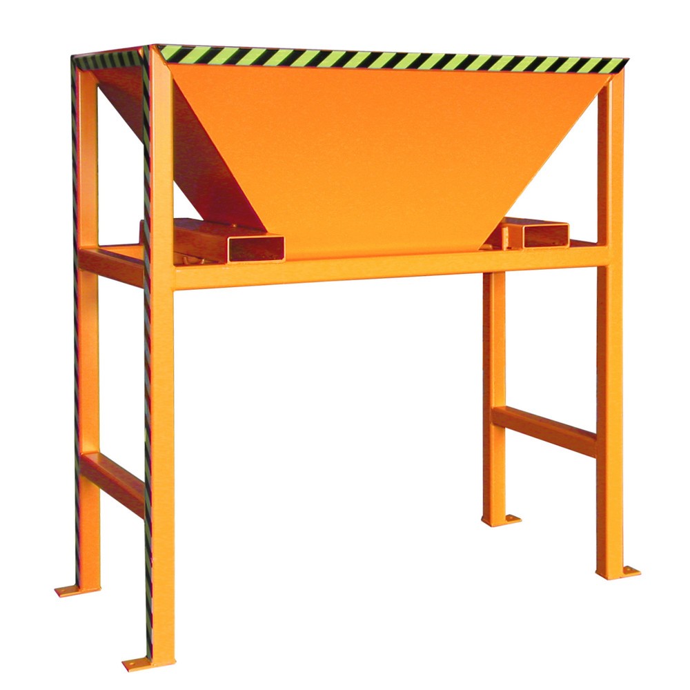 Produktabbildung Nr. 1: Bauer® Entonnoir de remplissage pour sacs de transport BIG BAG, H x l x P 2 050 x 1 980 x 980 mm, RAL 2000 orangé jaune