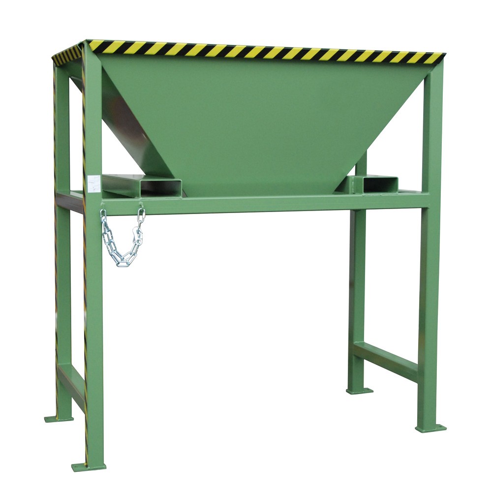 Produktabbildung Nr. 1: Bauer® Entonnoir de remplissage pour sacs de transport BIG BAG, H x l x P 2 050 x 1 980 x 980 mm, RAL 6011 vert réséda