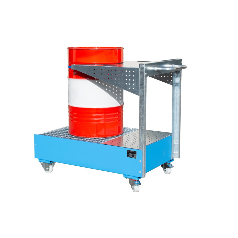 Produktabbildung Nr. 2: Bauer® Fahrbare Auffangwanne LPW, inkl. Lochplattenkonsole u. Haltegurt, lichtblau