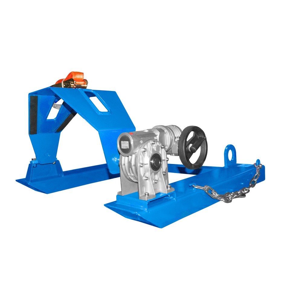 Produktabbildung Nr. 3: Bauer® Fasskipper, TK 300 kg, für Fass-Ø 350-600 mm, Handkurbel, RAL 5012 lichtblau