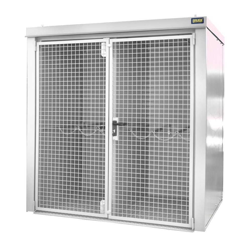Produktabbildung: Bauer® Gasflaschen-Container GFC-B/W M2, lackiert, Grauweiss