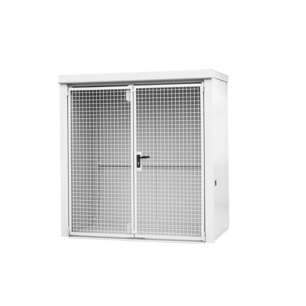Produktabbildung: Bauer® Gasflaschen-Container GFC-B, feuerbeständig, für max. 28 Flaschen, grauweiss
