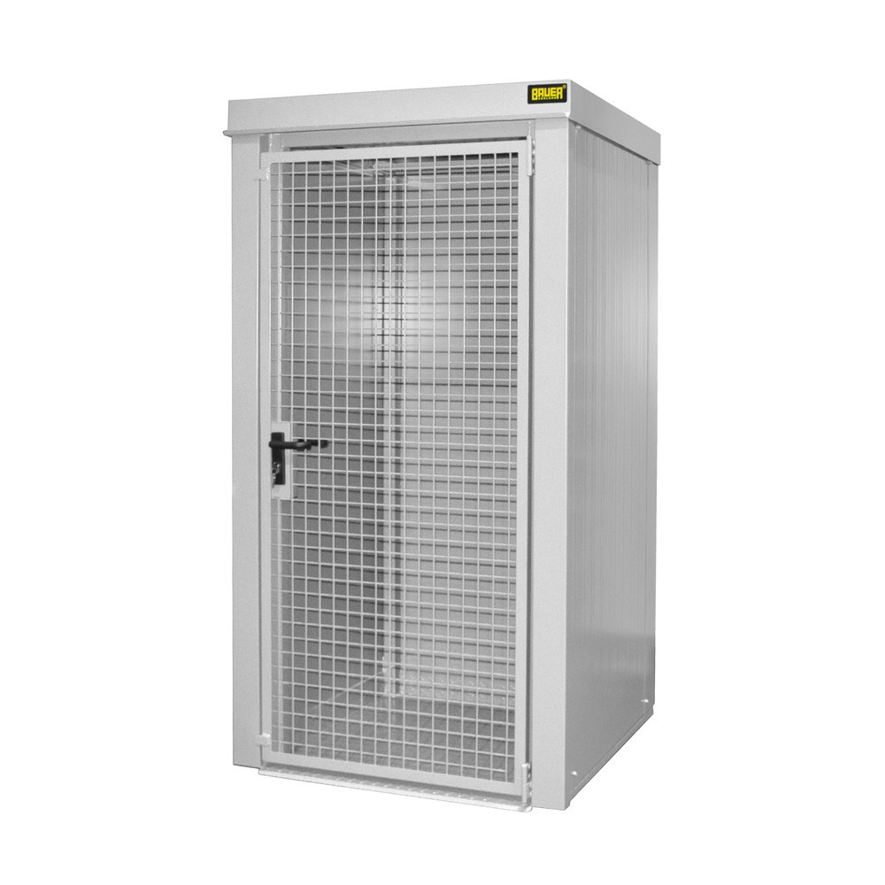 Produktabbildung: Bauer® Gasflaschen-Container GFC-B, feuerbeständig, für max. 9 Flaschen, grauweiss