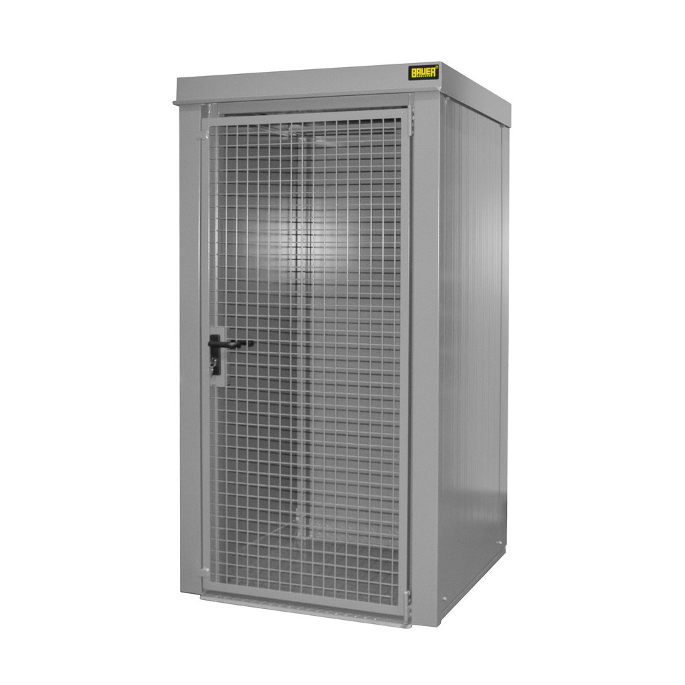 Produktabbildung: Bauer® Gasflaschen-Container GFC-B, feuerbeständig, für max. 9 Flaschen, mausgrau