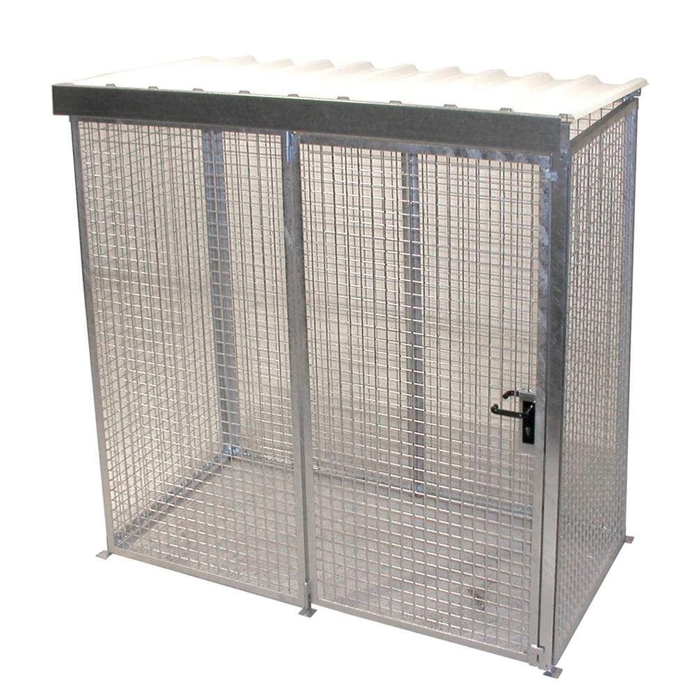 Produktabbildung: Bauer® Gasflaschen-Container, mit Dach, 1-türig, 32 Flaschen