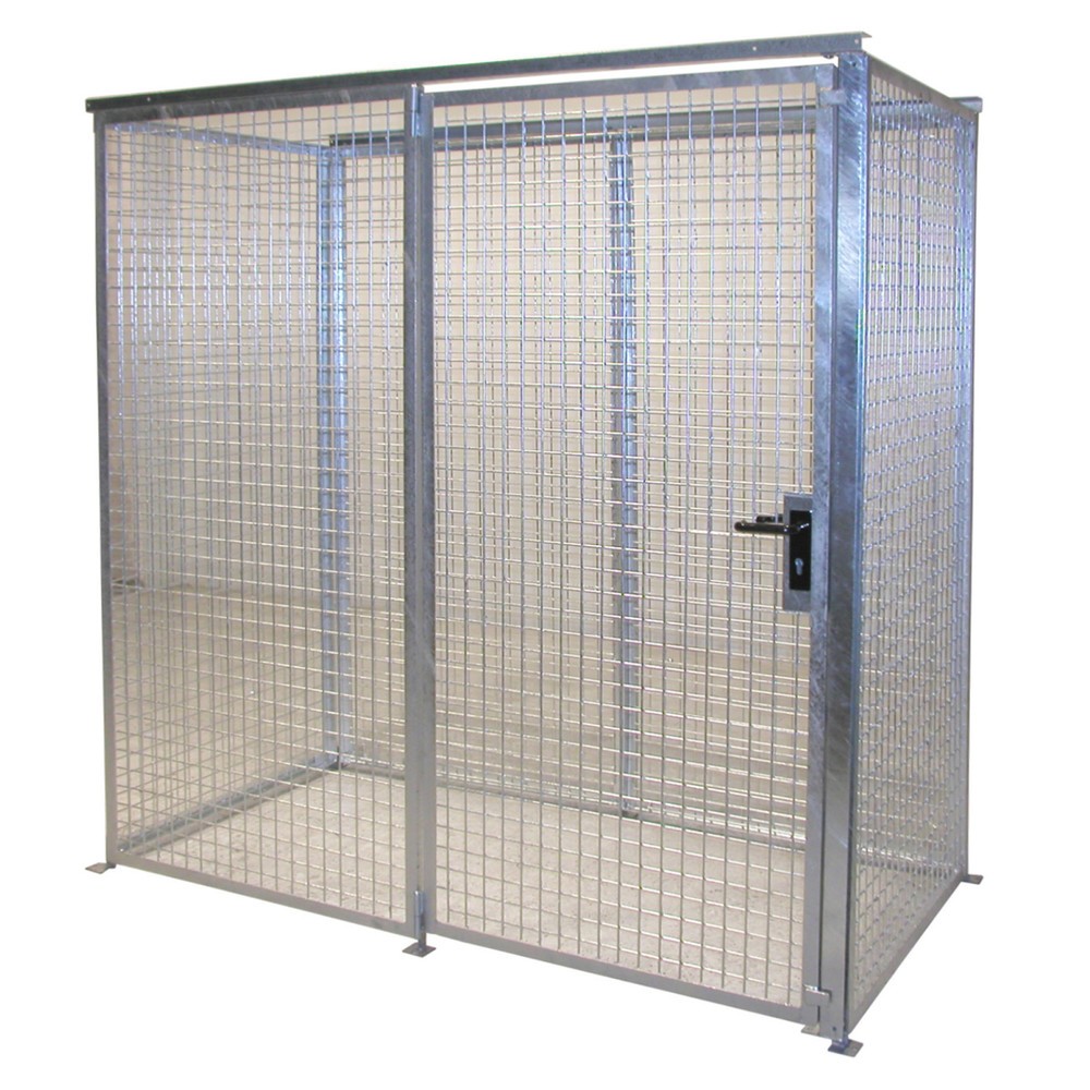 Illustration du produit: Bauer® Conteneur de stockage pour bouteilles de gaz TRGS 510 sans toit, 1 porte, 32 bouteilles