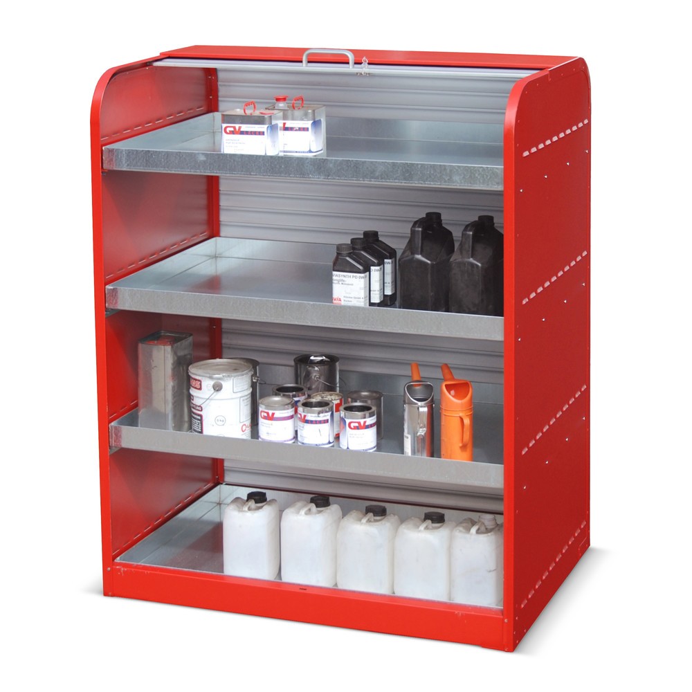Produktabbildung Nr. 2: Bauer® Armoire à volet roulant pour substances dangereuses RSG4, 4 bacs pour petits bidons inclus
