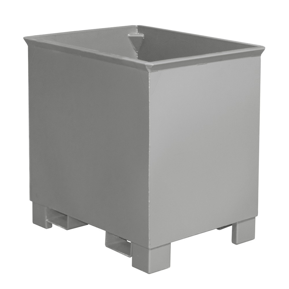 Produktabbildung Nr. 5: Bauer® Grossbehälter für Routenzüge, lackiert, Volumen 0,8 m³, RAL 7005 mausgrau