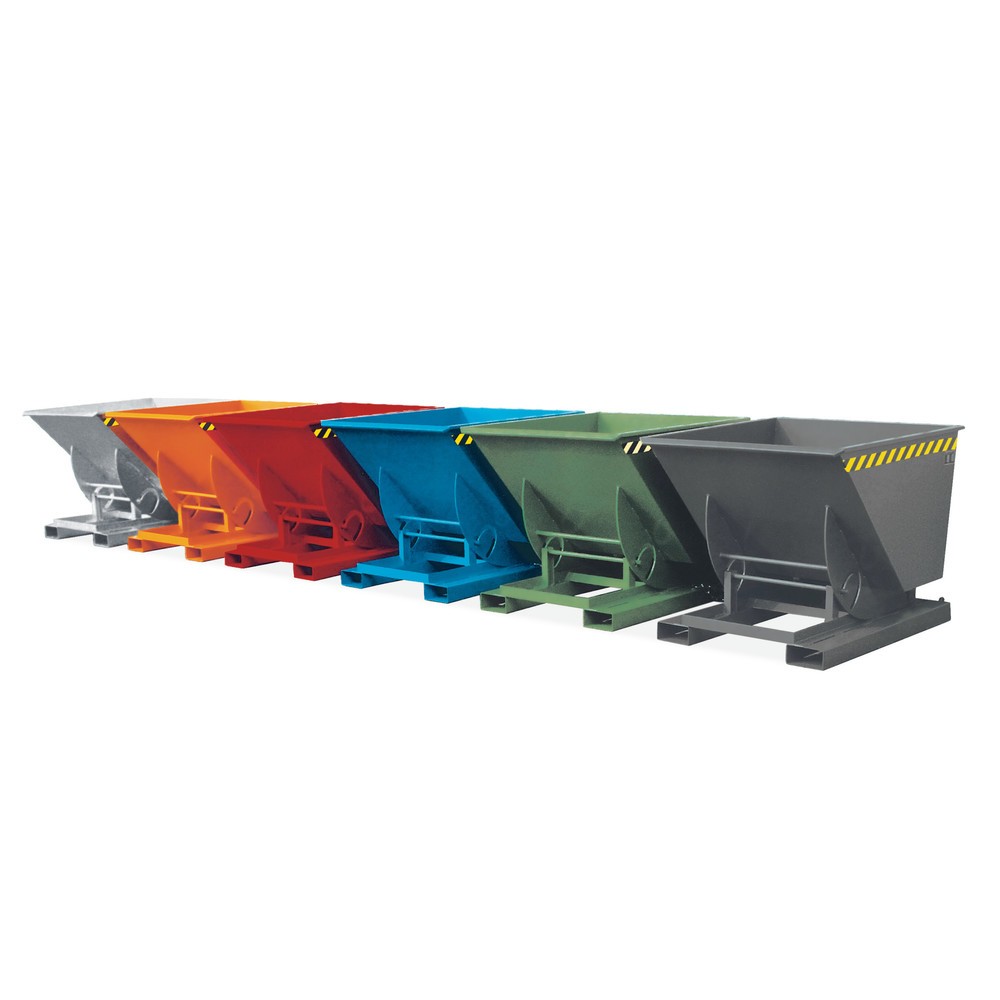 Produktabbildung: Bauer® Kippbehälter mit Abrollmechanik, TK 1.000 kg, verzinkt, Volumen 0,75 m³