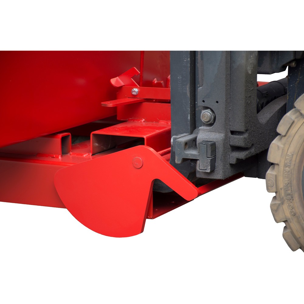 Produktabbildung Nr. 7: Bauer® Kippbehälter mit automatischer Abrollmechanik, TK 1.000 kg, lackiert, Volumen 0,6 m³, RAL 5012 lichtblau