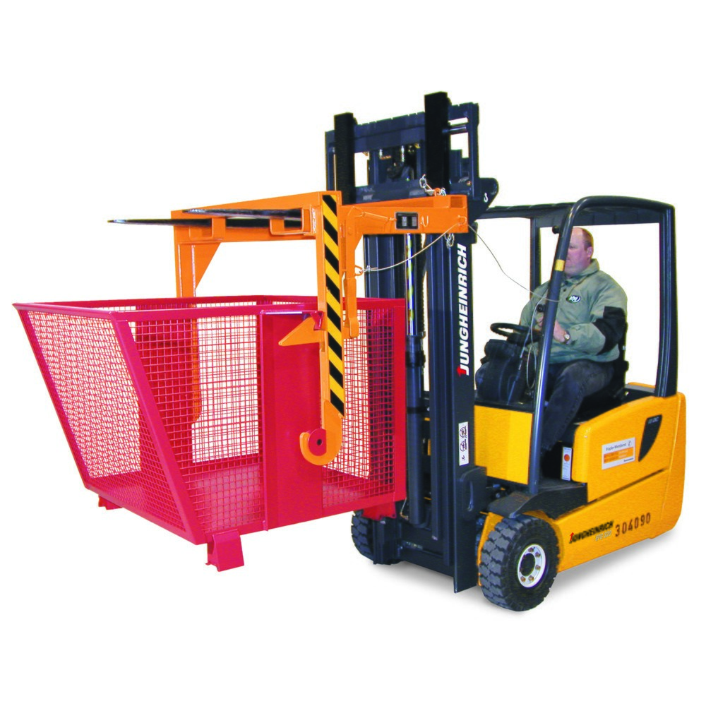 Produktabbildung Nr. 1: Bauer® Kippbehälter mit Gitterwänden, verzinkt, TK 500 kg, Volumen 0,9 m³