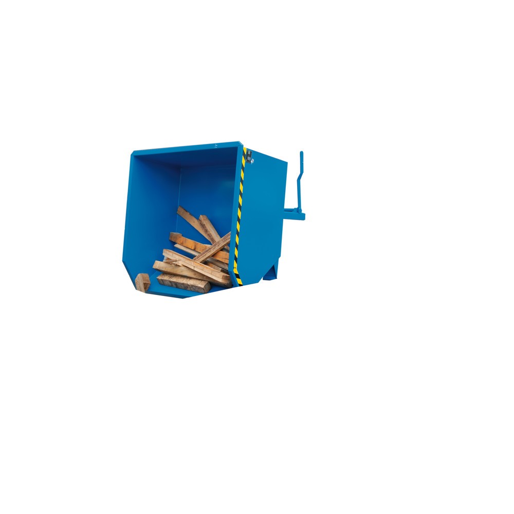 Produktabbildung Nr. 3: Bauer® Kippbehälter, niedrige Bauhöhe, lackiert, Volumen 1,5 m³, RAL 2000 gelborange