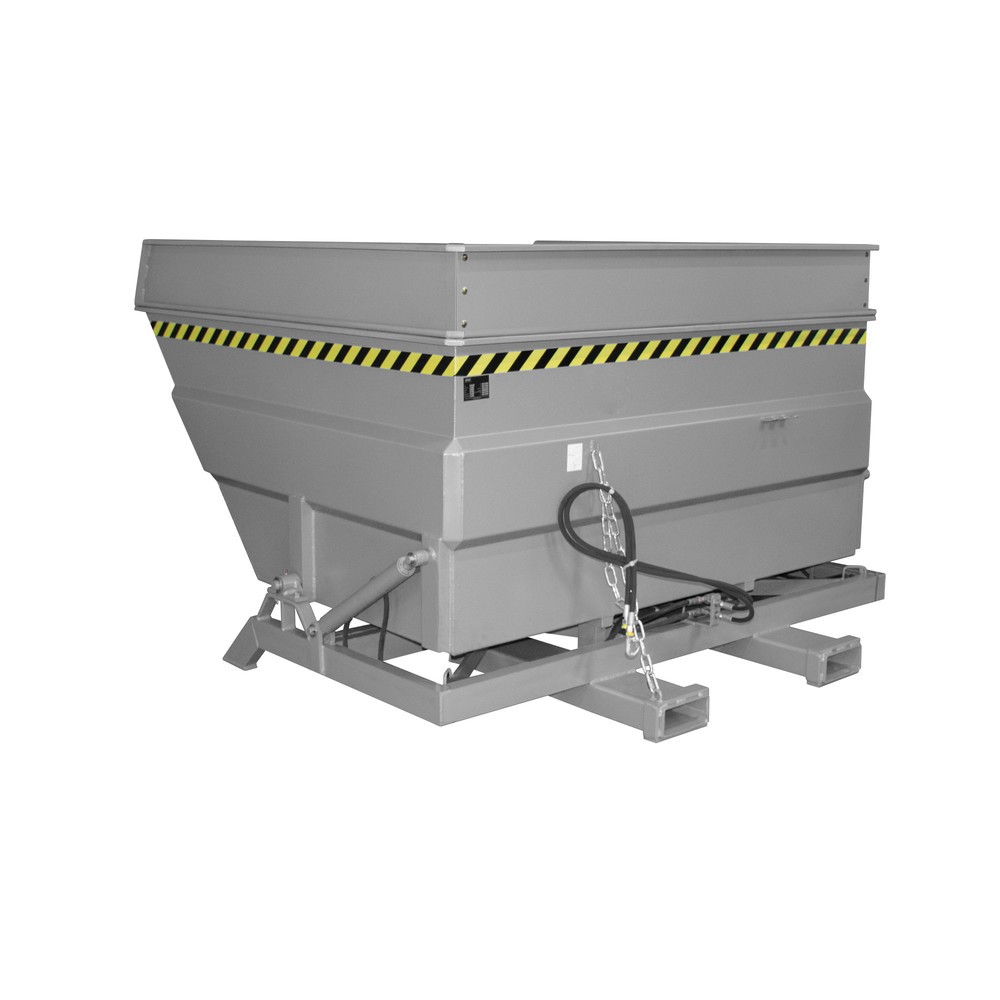 Produktabbildung: Bauer® Kippbehälter Typ BKC-H, Volumen 4,0 m³, RAL 7005 mausgrau