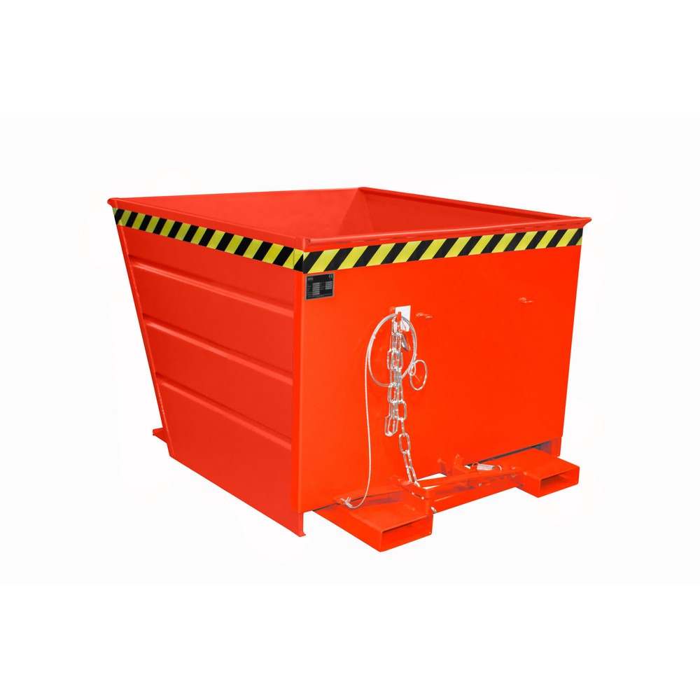 Produktabbildung Nr. 1: Bauer® Kippbehälter Typ VG, Volumen 1,1 m³, RAL 3000 feuerrot