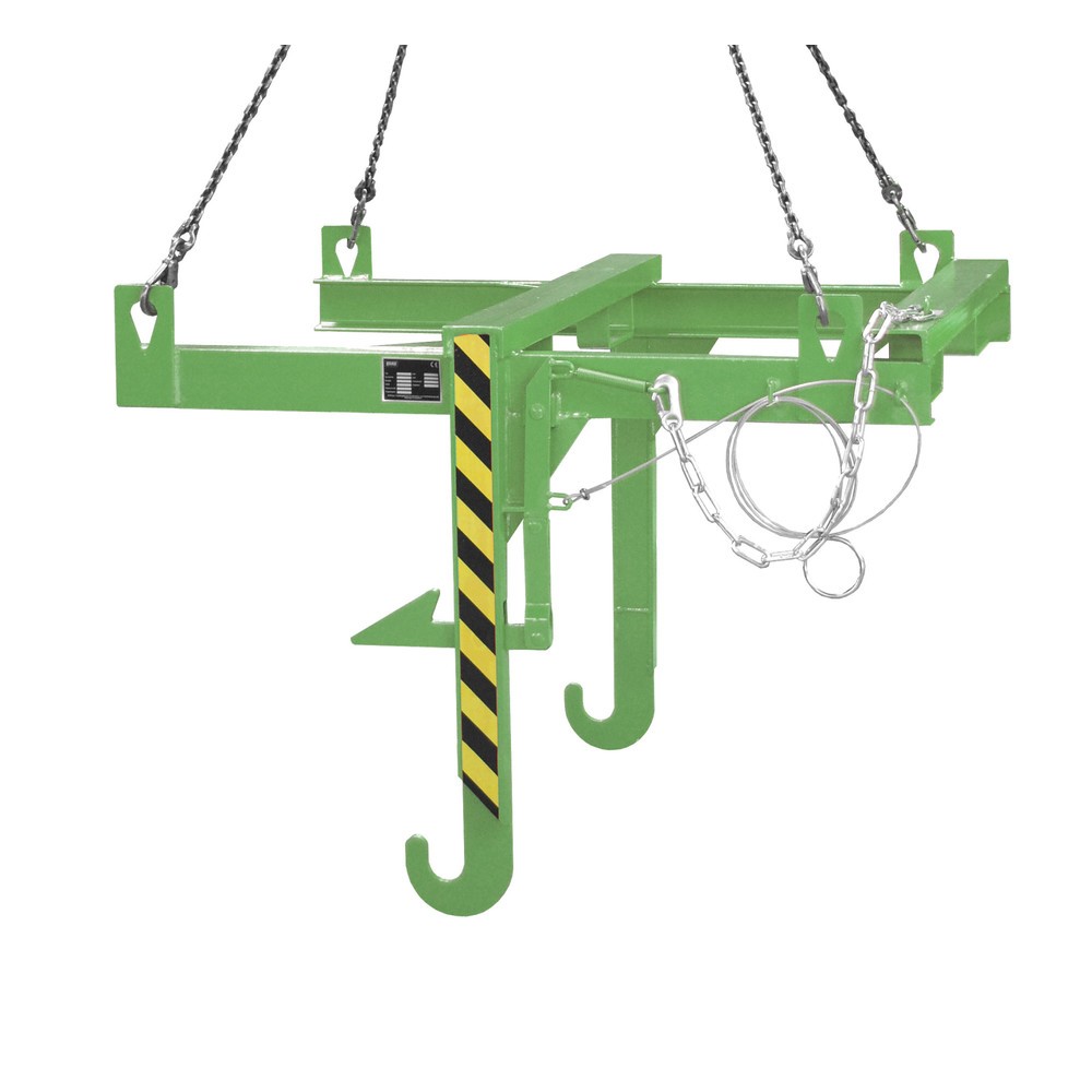 Produktabbildung: Bauer® Kipptraverse für Baustoffbehälter BBT, lackiert, Resedagrün