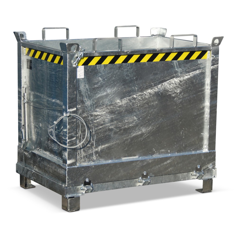 Produktabbildung Nr. 1: Bauer® Klappbodenbehälter, 3-fach stapelbar, verzinkt, TK 1.000 kg, Volumen 0,75 m³