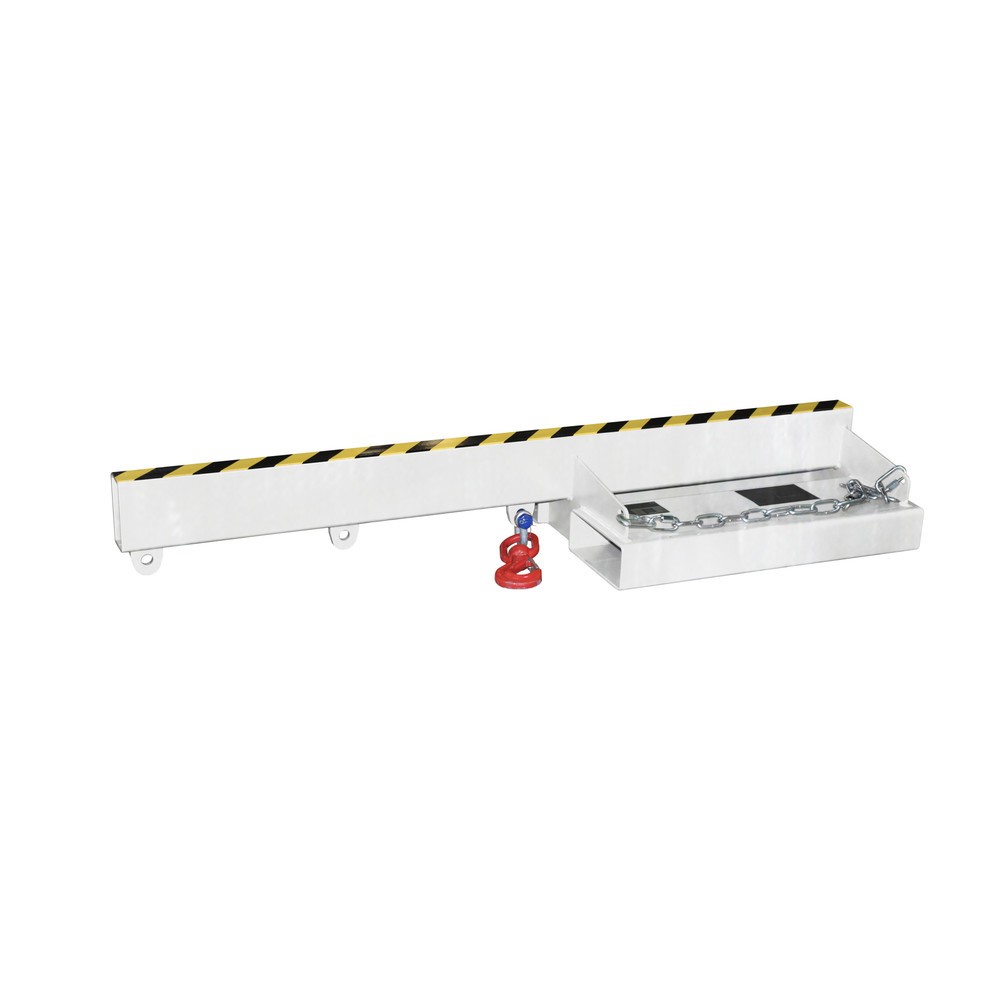 Produktabbildung Nr. 2: Bauer® Lastarm Modell 1, starre Ausführung, 3 Hakenpositionen, Grundlänge 1.600 mm, TK 2.500 kg, verzinkt