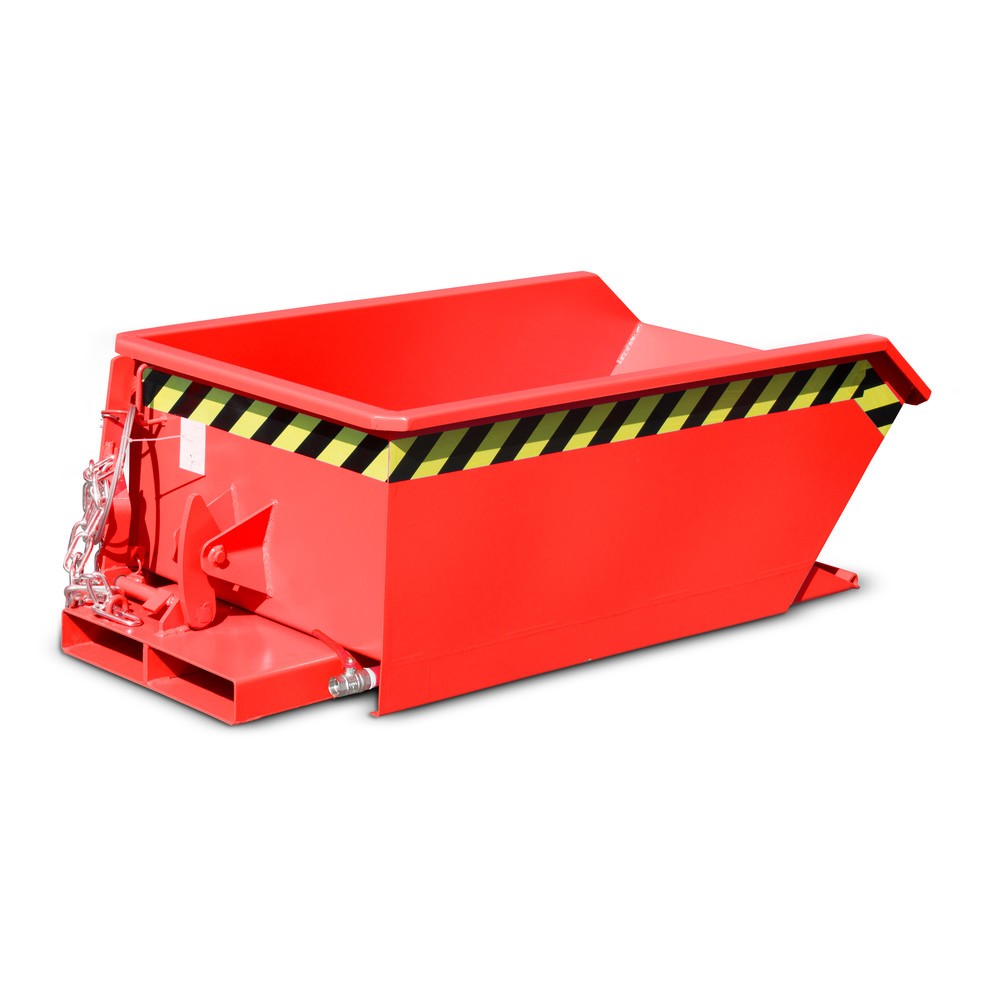Produktabbildung Nr. 3: Bauer® Mini benne à copeaux, très faible hauteur de construction, peinte, volume 0,23 m³, RAL 3000 rouge feu