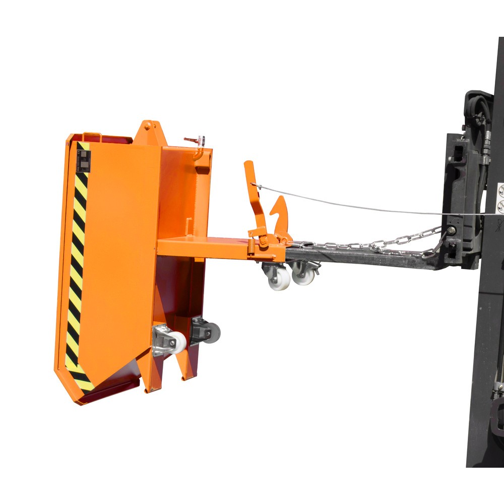 Illustration du produit: Bauer® Mini benne à copeaux, très faible hauteur de construction, peinte, volume 0,23 m³, RAL 2000 orangé jaune