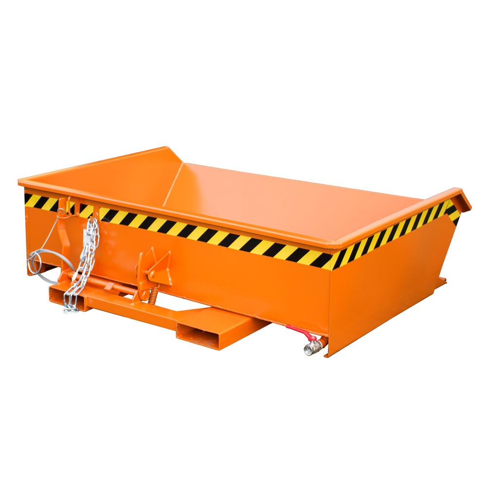 Illustration du produit: Bauer® Mini benne à copeaux, très faible hauteur de construction, peinte, volume 0,61 m³, RAL 2000 orangé jaune