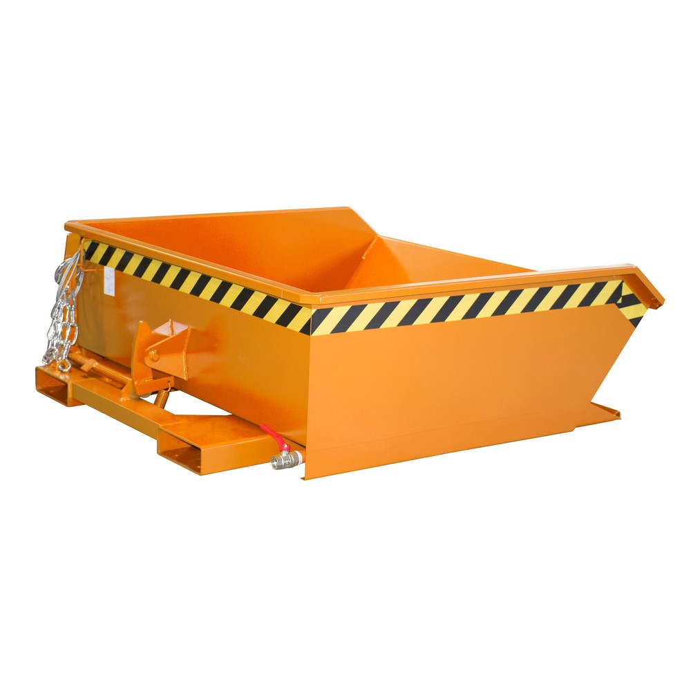 Illustration du produit: Bauer® Mini benne à copeaux, très faible hauteur de construction, peinte, volume 0,46 m³, RAL 2000 orangé jaune