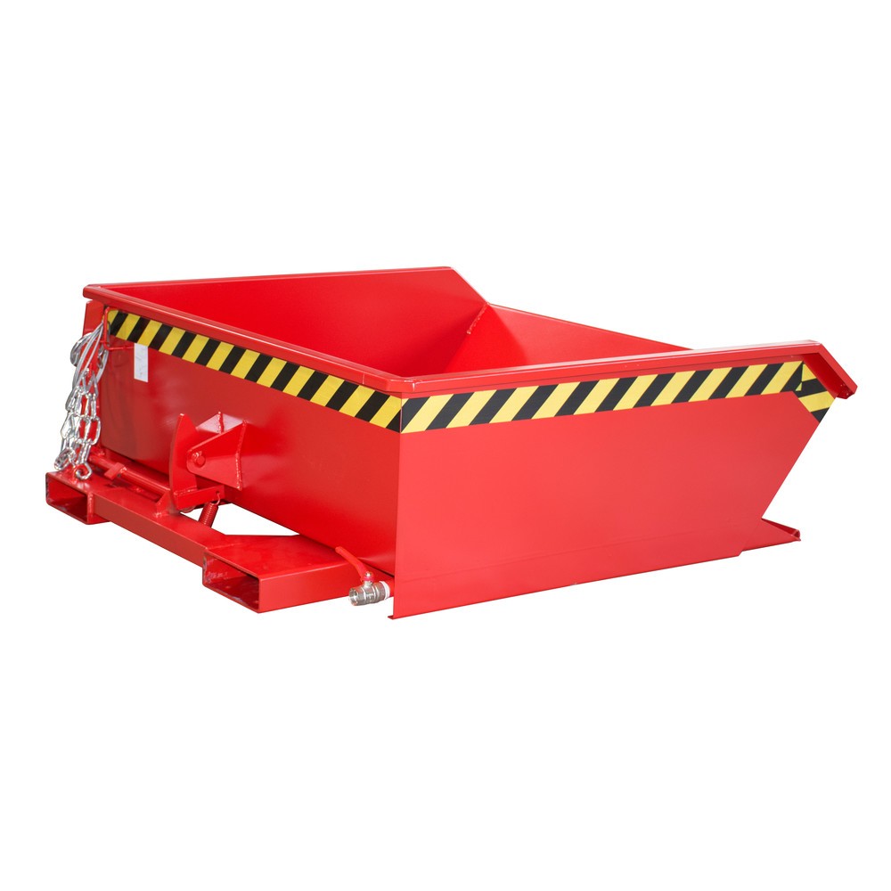 Illustration du produit: Bauer® Mini benne à copeaux, très faible hauteur de construction, peinte, volume 0,46 m³, RAL 3000 rouge feu